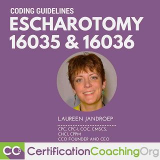 Coding Escharotomy Code 16035 and 16036