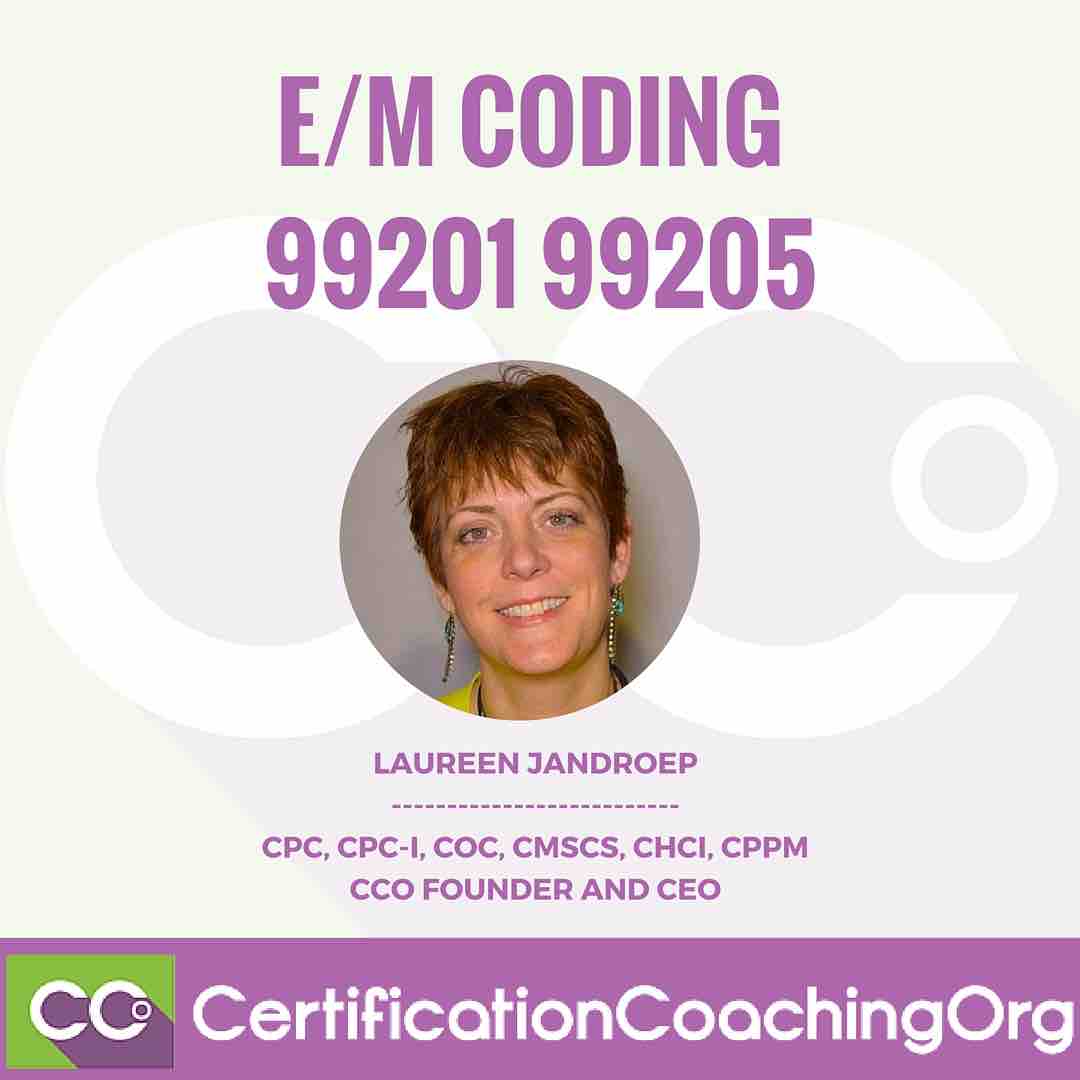 EM Codes 99201 99205 - EM Coding Question