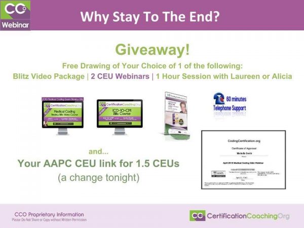 CCO June 2016 Q&A Webinar Intro | FREE Medical Coding Webinar