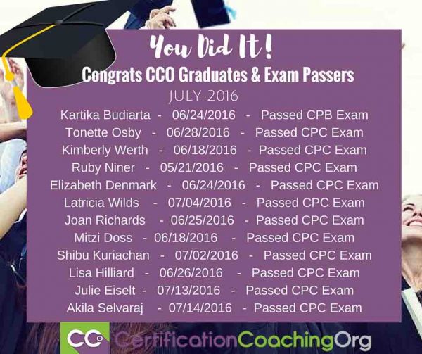 July 2016 CCO Graduates and CPC Exam Passers - Week 2