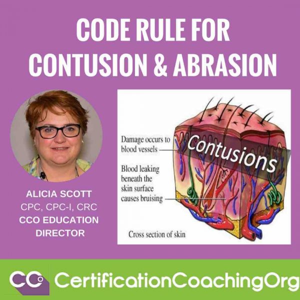 Code Rule for Contusion and Abrasion