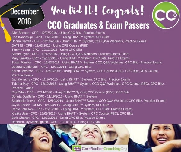 CCO Congrats December Part 3
