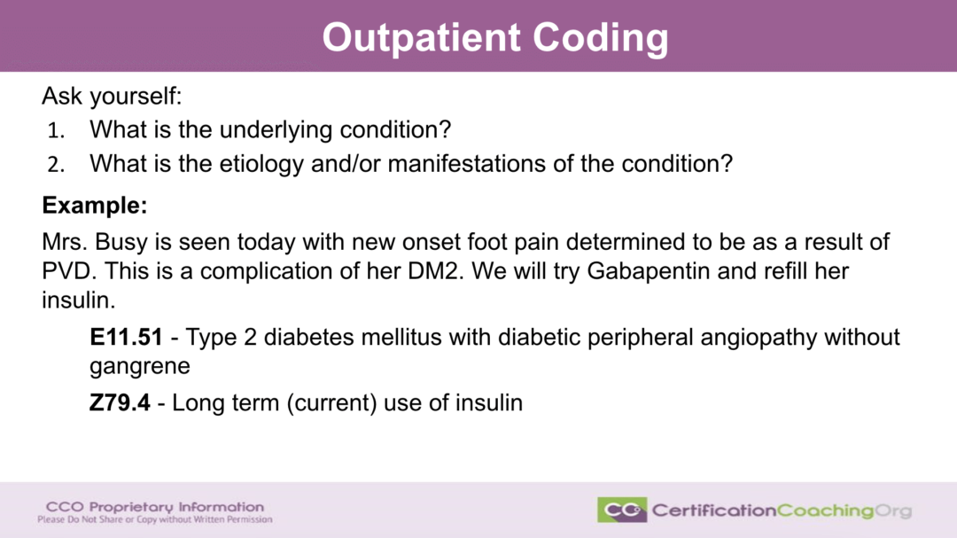 Outpatient Coding Diagnosis Outpatient Coding Diagnosis