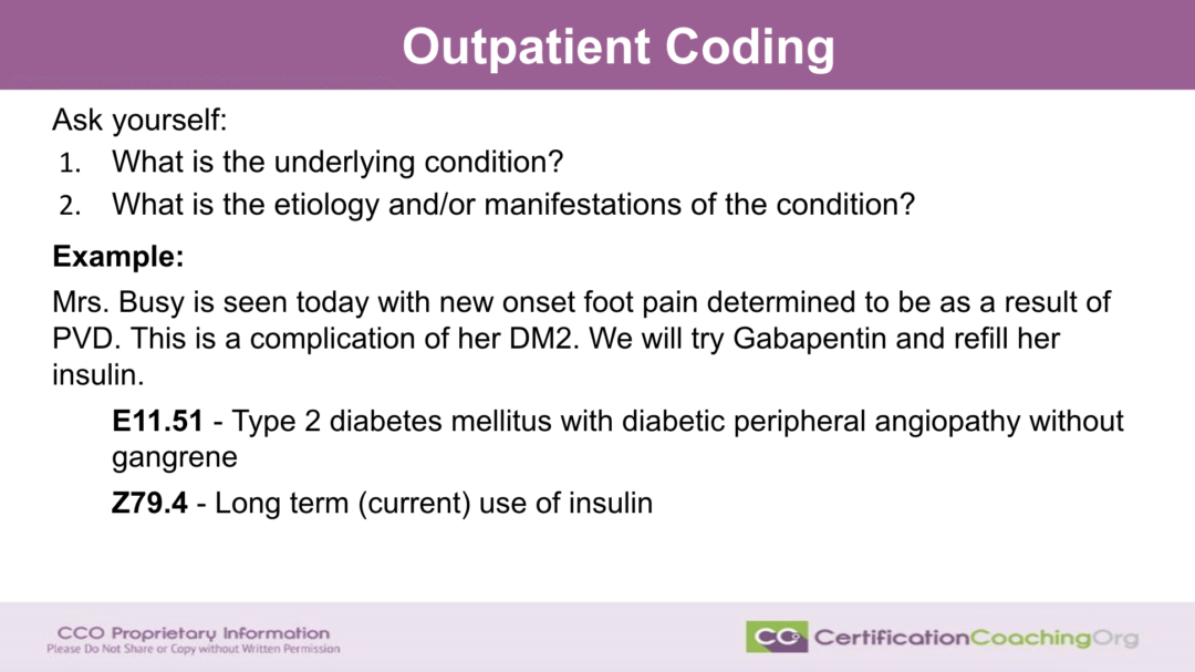 Outpatient Coding Diagnosis