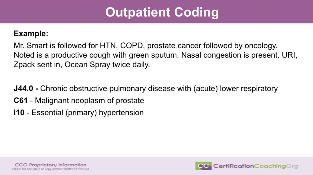 Outpatient Coding Example