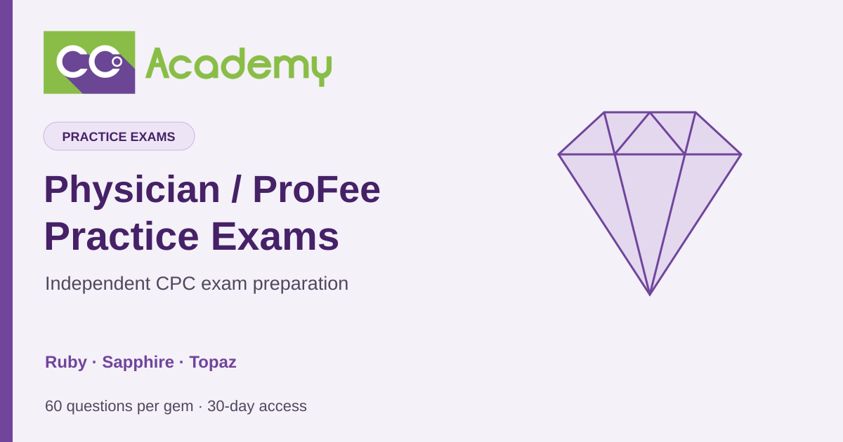 CCO CPC Practice Exams: 60 questions per gem, 30-day access